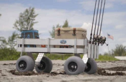 Alumacart Big Kahuna Beach Wagon W/UV Decking -FlyCast Gear Store alumacart alum315 big kahuna beach wagon w uv decking 02692.1665199053